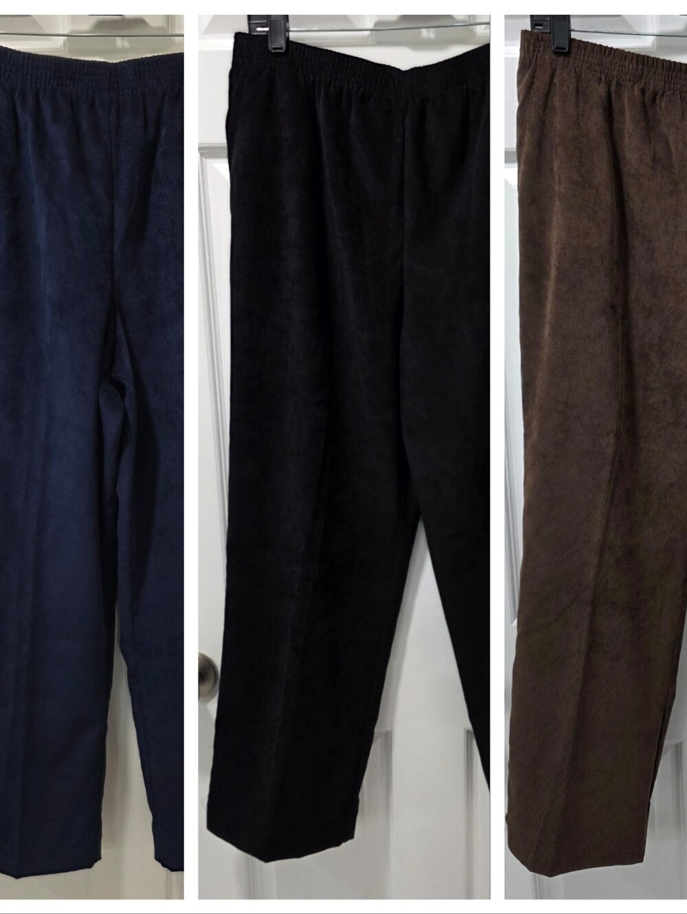 NWT Alfred Dunner Classic Fit Corduroy Pants Bundle of 3 pairs, Size 12